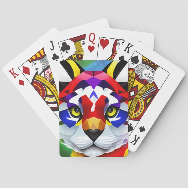 Alexander's Cat white Poker-kort Casinokort (Baksidan)