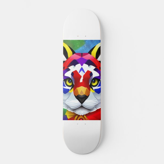 Alexander's Cat white skateboard (Framsida)