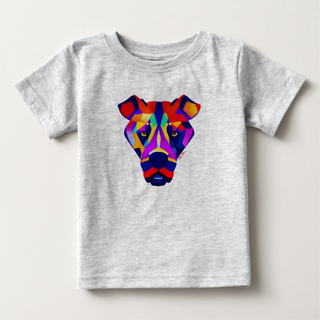Alexander's Dog baby grå T-shirt (Framsida)