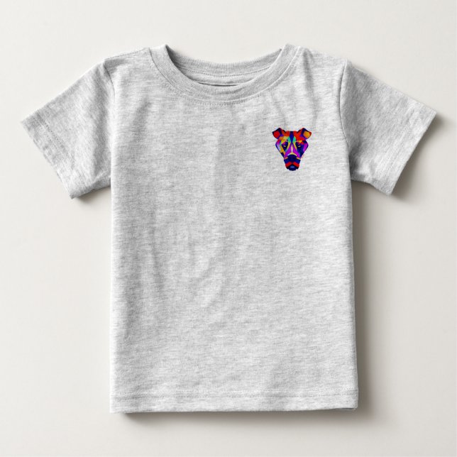 Alexander's Dog baby grå T-shirt ficka (Framsida)