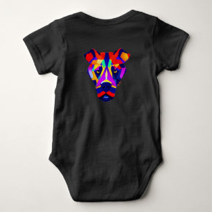 Alexander's Dog baby svart bodysuit baksida T Shirt