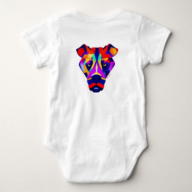 Alexander's Dog baby vit bodysuit baksida T Shirt (Baksida)