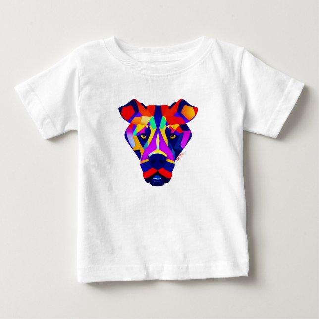 Alexander's Dog baby vit T-shirt (Framsida)