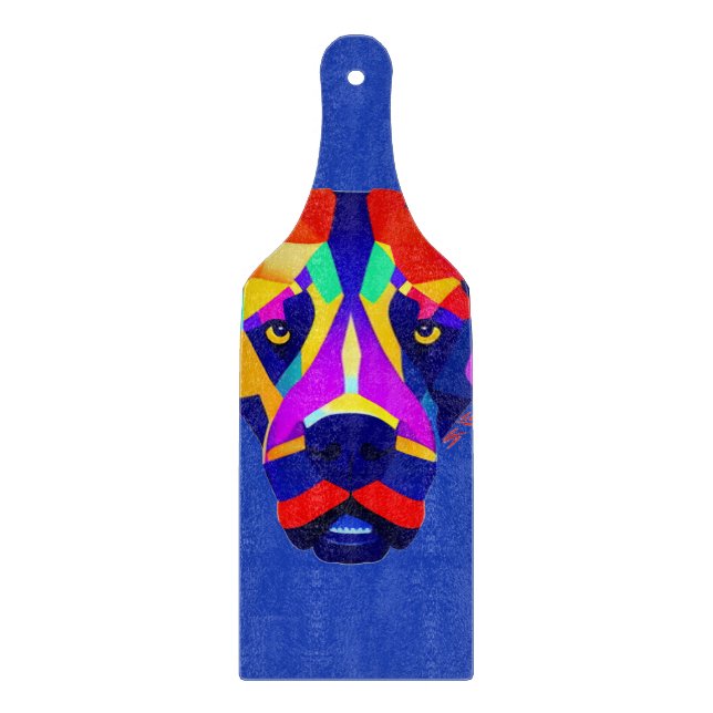 Alexander's Dog blå glass paddel skärbräda (Framsidan)