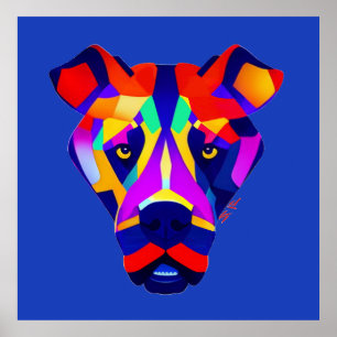 Alexander's Dog blå mattaaffisch Poster