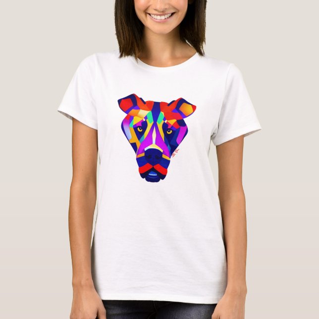 Alexander's Dog dam vit T-shirt (Framsida)