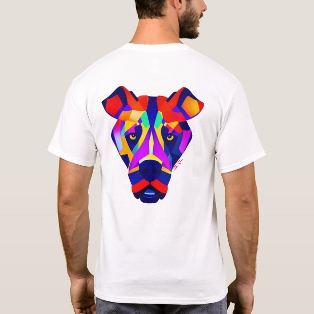 Alexander's Dog herr vit T-shirt bak (Baksida)
