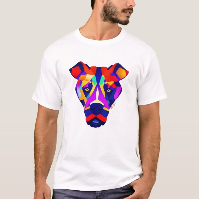 Alexander's Dog herrvit T-shirt (Framsida)