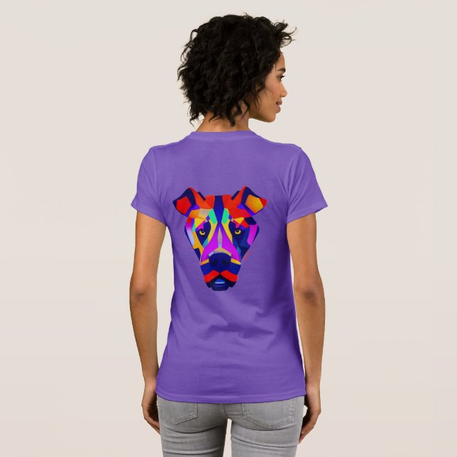 Alexander's Dog kvinnor lila slank t-shirt bak (Hel baksida)
