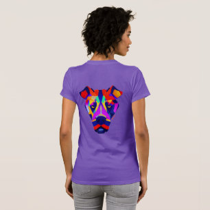 Alexander's Dog kvinnor lila slank t-shirt bak