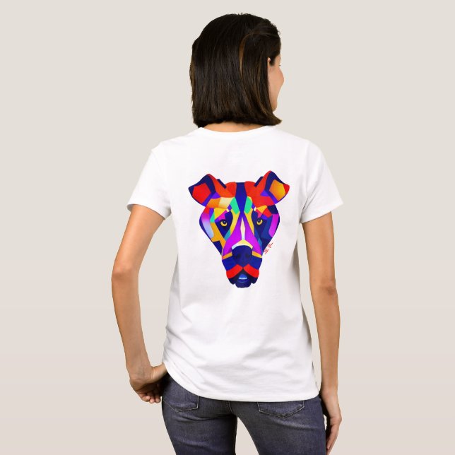 Alexander's Dog kvinnor vit t-shirt baksida (Hel baksida)