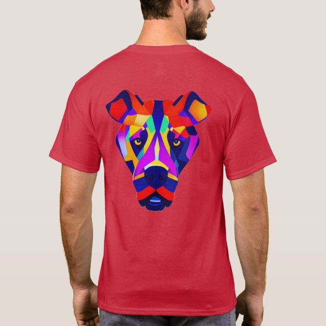 Alexander's Dog män kardinalröd skjorta tillbaka T Shirt (Baksida)