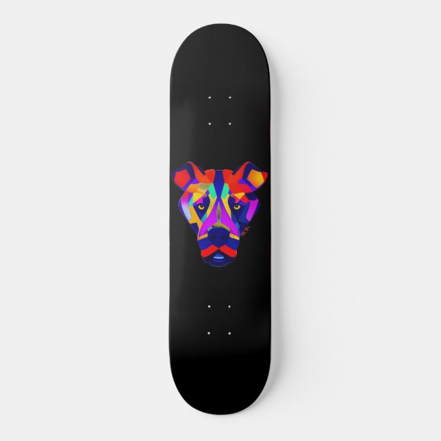 Alexander's Dog svart skateboard (Framsida)