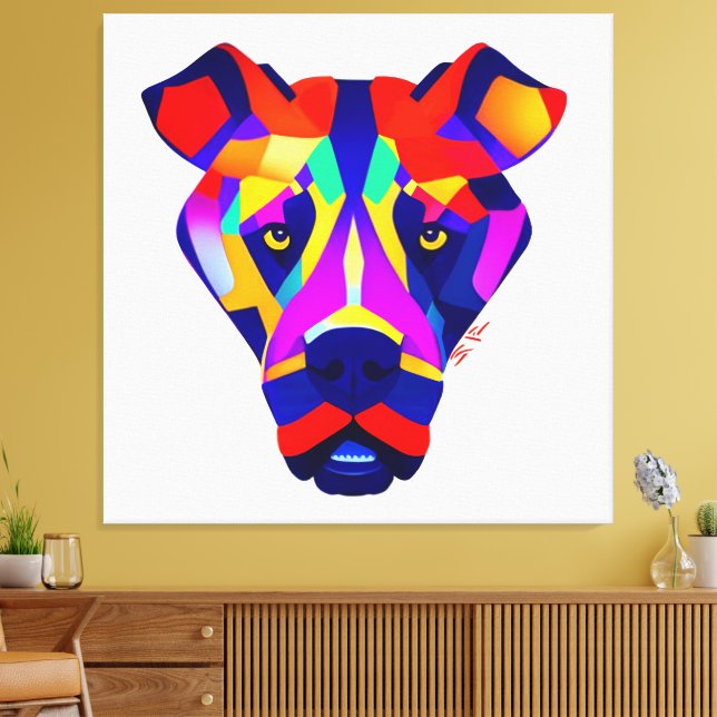 Alexander's Dog white canvas print (Insitu (Vardagsrum))