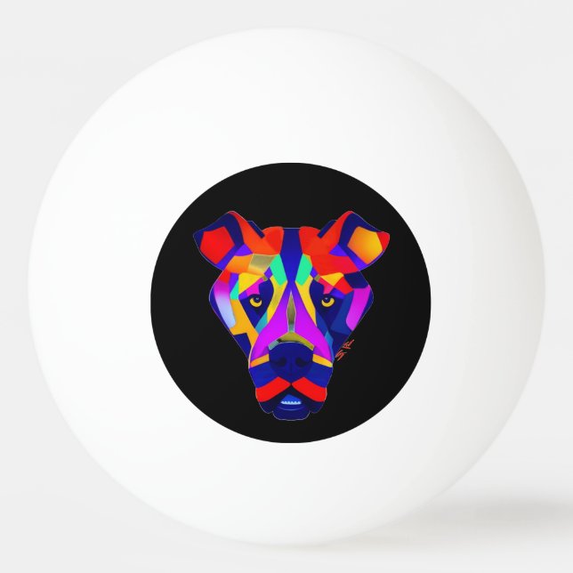 Alexander's Hund black 1-star ping pong boll (Framsidan)