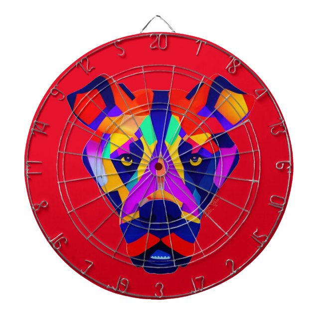 Alexander's Hund red dartboard Darttavla (Framsidan)