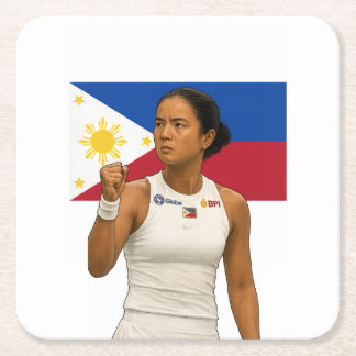 Alexandra Eala - Guadalajara Champion 2025 Underlä Underlägg Papper Kvadrat