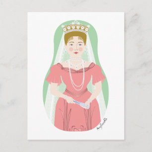 Alexandra Feodorovna Romanova Matryoshka Postcard Vykort