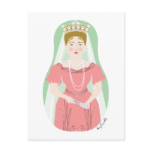 Alexandra Feodorovna Romanova Matryoshka Postcard