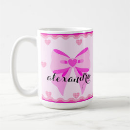 Alexandra Rosa Båge Anpassat Namn Kaffe Mugg