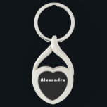 Alexandra Twisted Heart Silverfärgad Nyckelring<br><div class="desc">Schlüsselanhänger mit Namen Alexandra</div>
