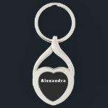 Alexandra Twisted Heart Silverfärgad Nyckelring<br><div class="desc">Schlüsselanhänger mit Namen Alexandra</div>