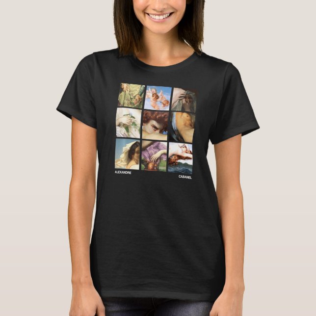 Alexandre Cabanel Berömd Paintings Grid T Shirt (Framsida)