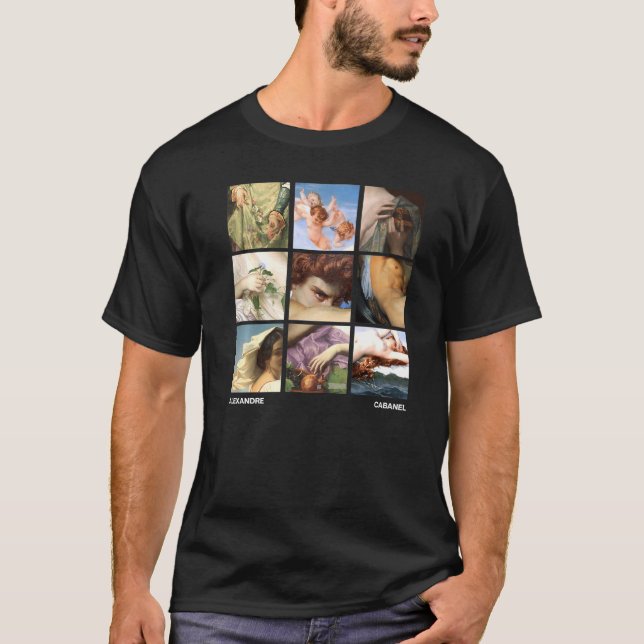 Alexandre Cabanel Berömd Paintings Grid T Shirt (Framsida)