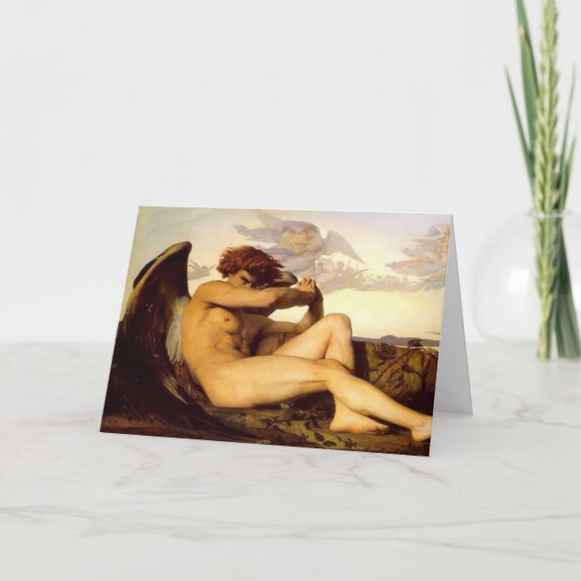 Alexandre Cabanel - stupad ängel Helgkort (Framsida)