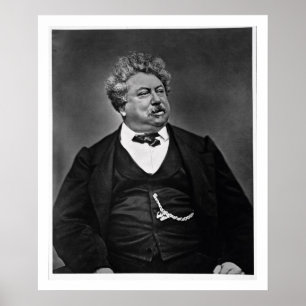 Alexandre Dumas pere (1802-70), från 'Galerie Cont Poster