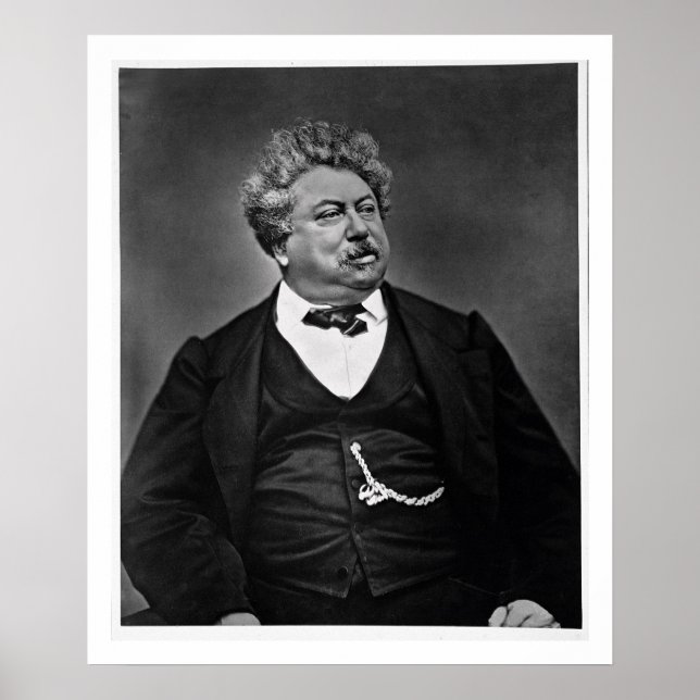 Alexandre Dumas pere (1802-70), från "Galerie Cont Poster (Framsidan)