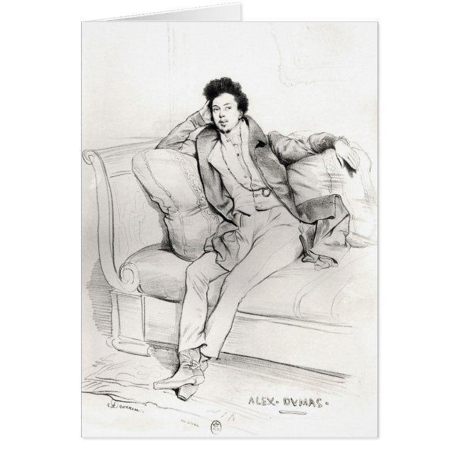 Alexandre Dumas Pere Hälsningskort (Framsidan)