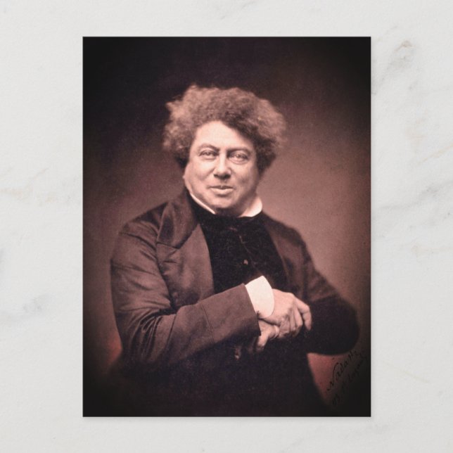 Alexandre Dumas Postcard Vykort (Framsida)