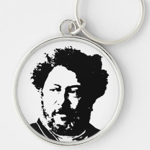 Alexandre Dumas Rund Silverfärgad Nyckelring