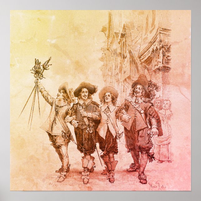 Alexandre Dumas tre musketörer Poster (Framsidan)