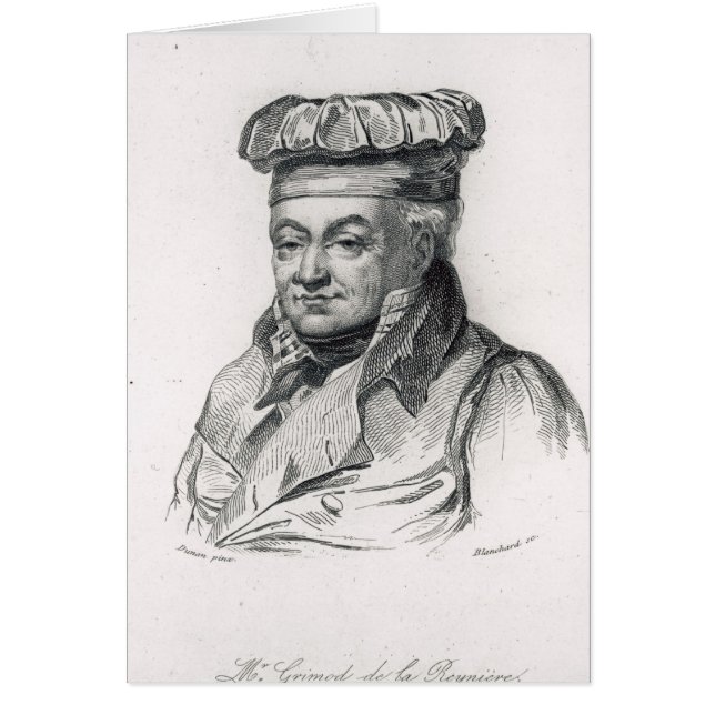 Alexandre Grimod de la Reyniere Hälsningskort (Framsidan)