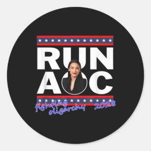 Alexandria 2028 Aoc för president 2028 Runt Klistermärke