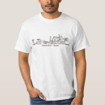 Alexandria Egypten Hand plockade Illustration