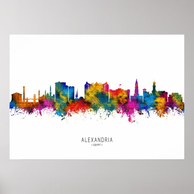 Alexandria Egypten Skyline Poster (Framsidan)