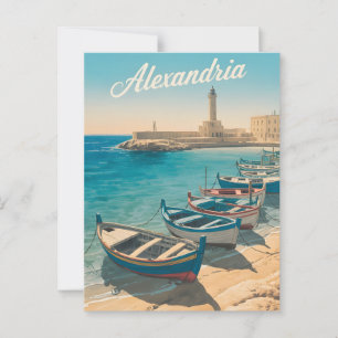 Alexandria Egypten vintage Vykort
