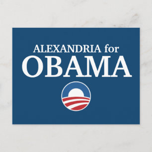 ALEXANDRIA för Obama-anpassningsbarna personligen Vykort