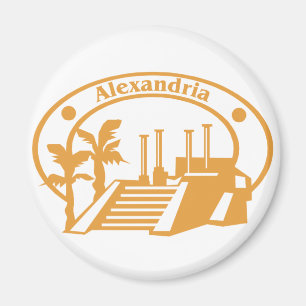 Alexandria frimärke magnet