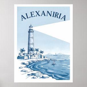 Alexandria fyr kustscen resa poster