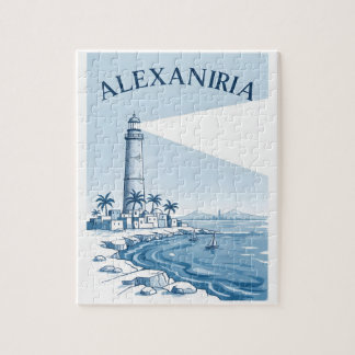 Alexandria Lighthouse Coastal Scene Travel Pussel