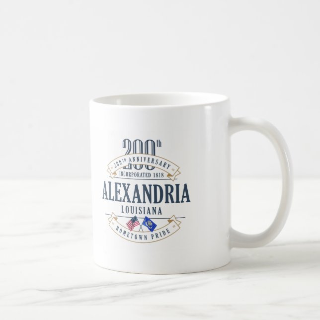 Alexandria Louisiana 200. årsdagmugg Kaffemugg (Höger)