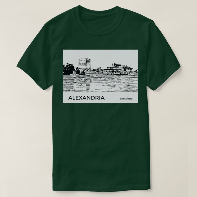 Alexandria Louisiana TShirt T Shirt (Design framsida)