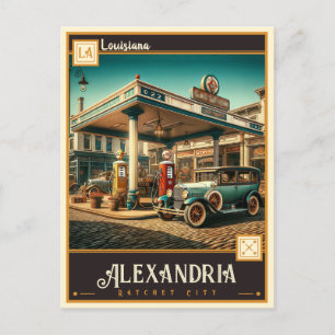 Alexandria, Louisiana VINTAGE Vykort