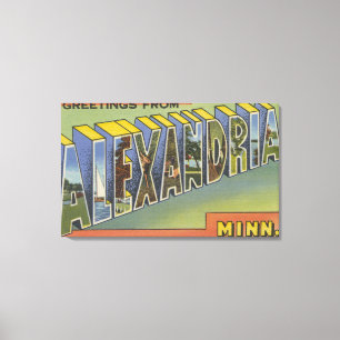 Alexandria Minnesota - stora brevplatser Canvastryck
