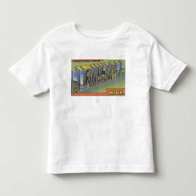 Alexandria Minnesota - stora brevplatser Tee Shirt (Framsida)