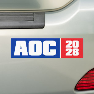Alexandria Ocasio-Cortez AOC 2028 Bildekal